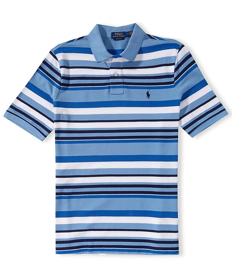 Polo Ralph Lauren Classic Fit Striped Mesh Short Sleeve Polo Shirt