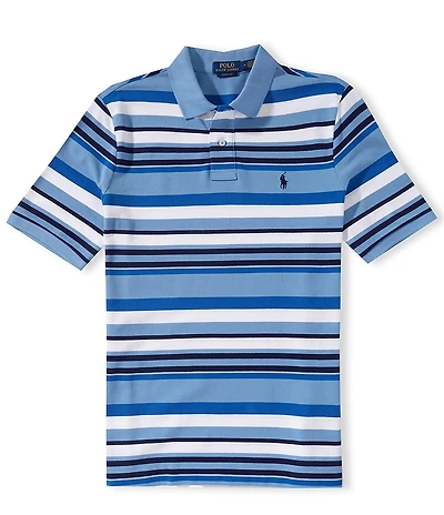 Polo Ralph Lauren Classic Fit Striped Mesh Short Sleeve Polo Shirt