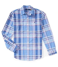 Polo Ralph Lauren Custom Fit Plaid Americana Oxford Long Sleeve Woven Shirt