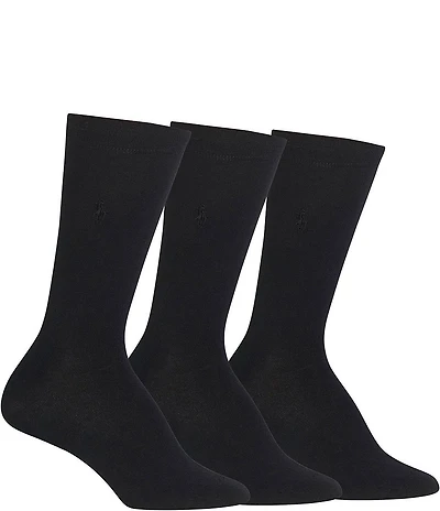 Polo Ralph Lauren Women's Flat Knit Trouser Socks, 3 Pack