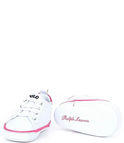 Polo Ralph Lauren Girls' Quilton Bear Sneaker Crib Shoes (Infant)