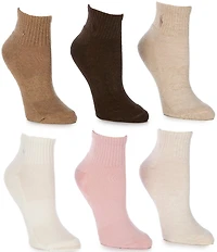 Polo Ralph Lauren Half Cushion Ankle Socks, 6-Pack