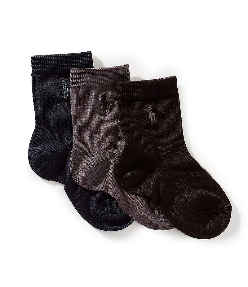 Polo Ralph Lauren Little Boys Super Soft Flat Sock 3-Pack
