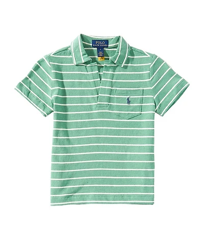 Polo Ralph Lauren Little Boys Short-Sleeve Striped Linen-Blend Polo Shirt