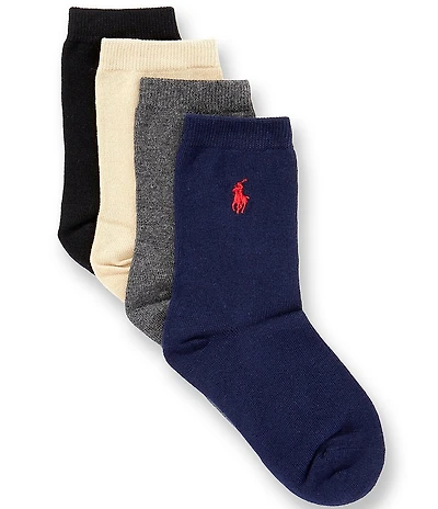 Polo Ralph Lauren Little Boys Assorted Dress Socks 4-Pack