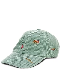 Polo Ralph Lauren Little Boys Fish-Embroidered Corduroy Ball Cap