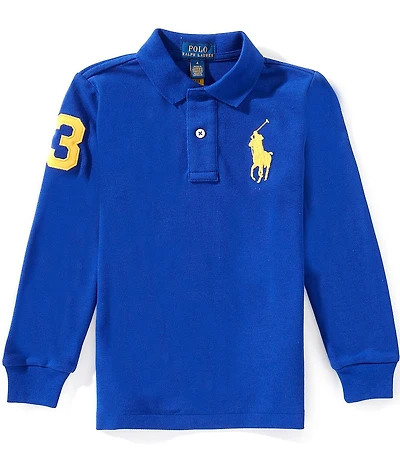 Polo Ralph Lauren Little Boys Long-Sleeve Big Pony Mesh Polo Shirt