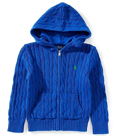 Polo Ralph Lauren Little Boys Long Sleeve Cable Hooded Sweater