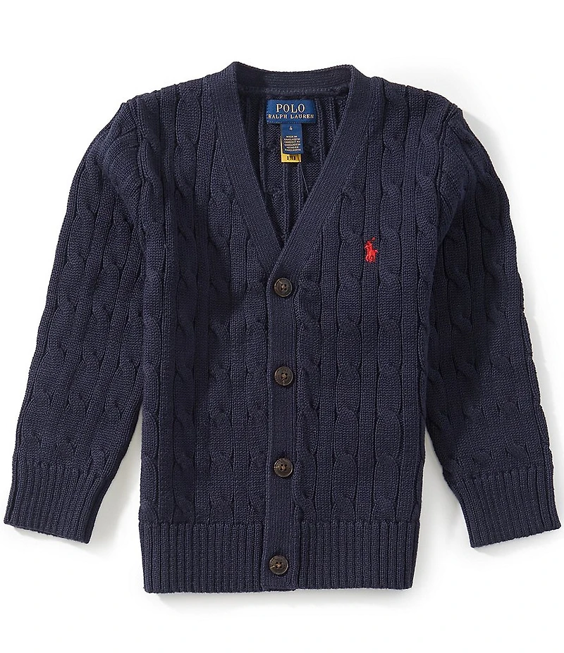 Polo Ralph Lauren Little Boys Long Sleeve Cable Knit Cardigan