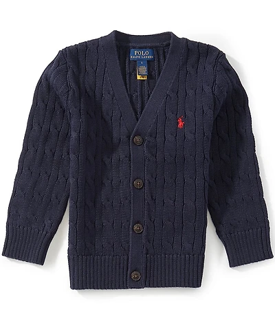 Polo Ralph Lauren Little Boys Long Sleeve Cable Knit Cardigan
