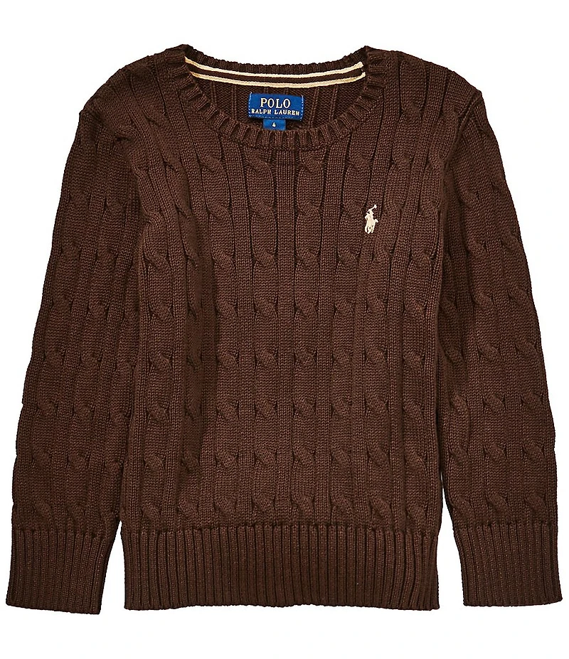 Polo Ralph Lauren Little Boys Long-Sleeve Cable-Knit Sweater