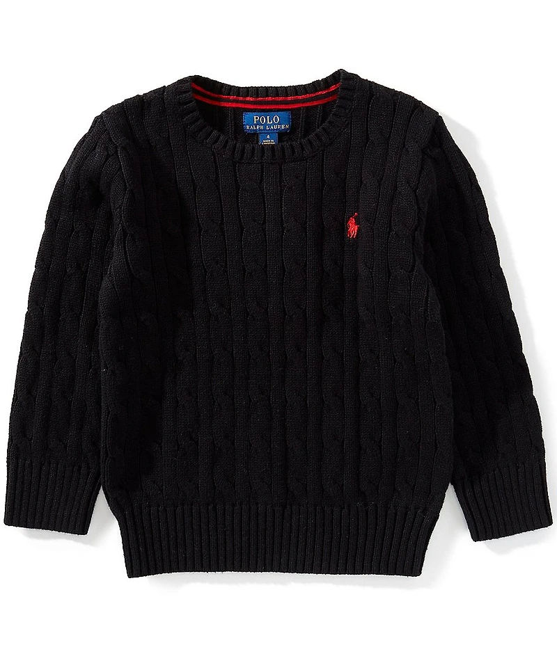 Polo Ralph Lauren Little Boys Long-Sleeve Cable-Knit Sweater