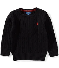 Polo Ralph Lauren Little Boys Long-Sleeve Cable-Knit Sweater
