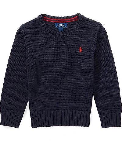 Polo Ralph Lauren Little Boys Long-Sleeve Chunky-Knit Sweater