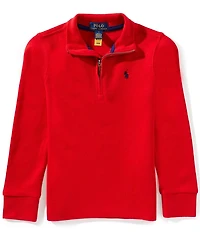 Polo Ralph Lauren Little Boys Long-Sleeve Estate-Rib Quarter-Zip Pullover