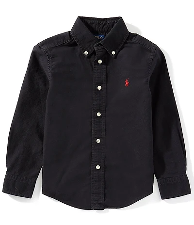 Polo Ralph Lauren Little Boys Long-Sleeve Garment-Dyed Oxford Shirt