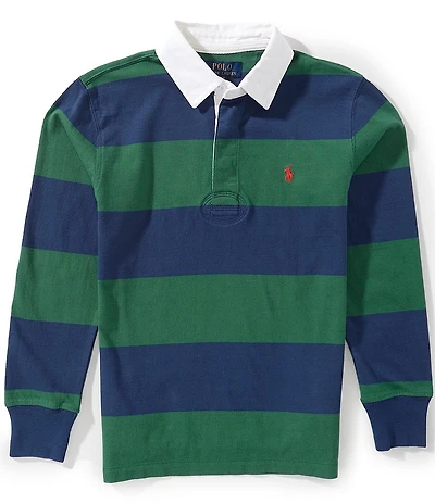 Polo Ralph Lauren Little Boys Long Sleeve Iconic Bold Stripe Rugby Shirt