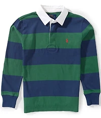 Polo Ralph Lauren Little Boys Long Sleeve Iconic Bold Stripe Rugby Shirt
