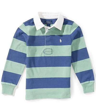 Polo Ralph Lauren Little Boys Long-Sleeve Iconic Bold Stripe Rugby Shirt