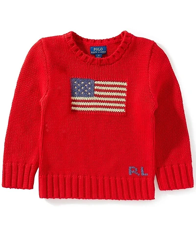 Polo Ralph Lauren Little Boys Long-Sleeve Iconic Flag Sweater