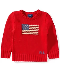 Polo Ralph Lauren Little Boys Long-Sleeve Iconic Flag Sweater