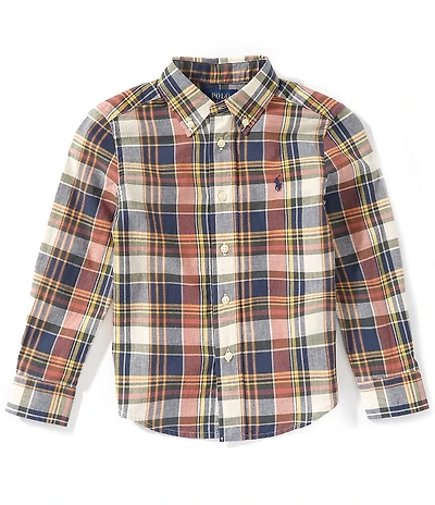Polo Ralph Lauren Little Boys Long Sleeve Plaid Madras Shirt