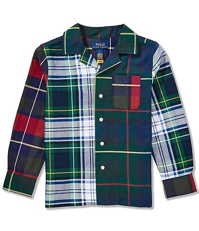 Polo Ralph Lauren Little Boys Long-Sleeve Plaid Oxford Fun Shirt