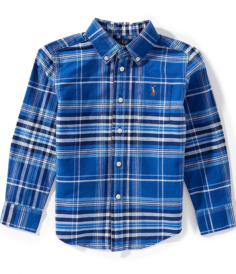Polo Ralph Lauren Little Boys Long-Sleeve Plaid Oxford Shirt