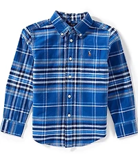 Polo Ralph Lauren Little Boys Long-Sleeve Plaid Oxford Shirt