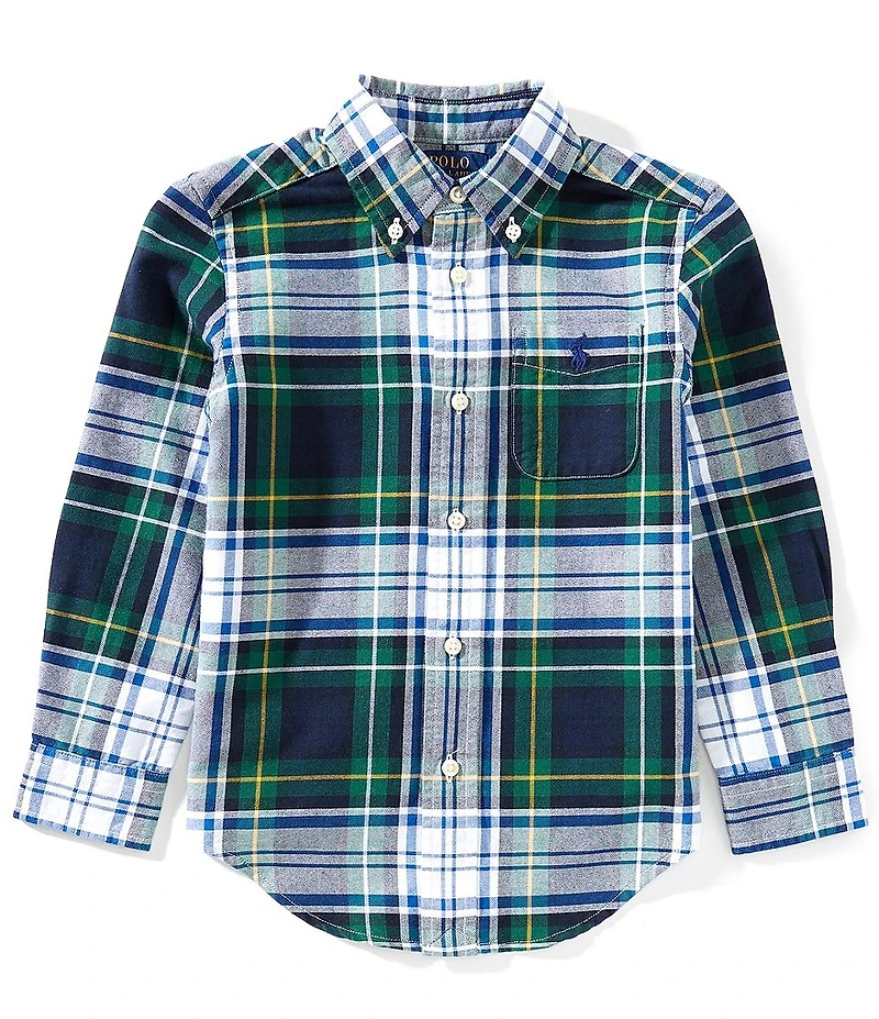 Polo Ralph Lauren Little Boys Long-Sleeve Plaid Oxford Shirt
