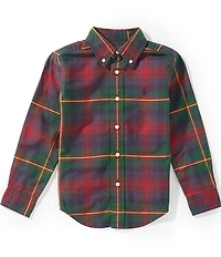 Polo Ralph Lauren Little Boys Long-Sleeve Plaid Oxford Shirt
