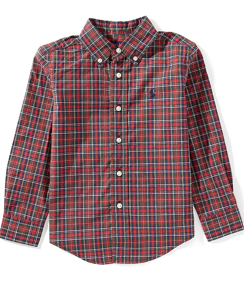 Polo Ralph Lauren Little Boys Long-Sleeve Plaid Poplin Shirt