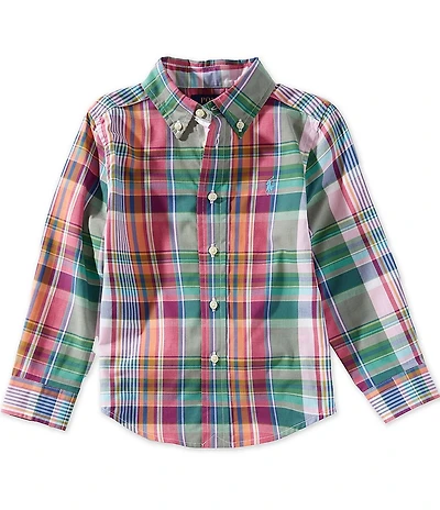 Polo Ralph Lauren Little Boys Long-Sleeve Plaid Poplin Shirt