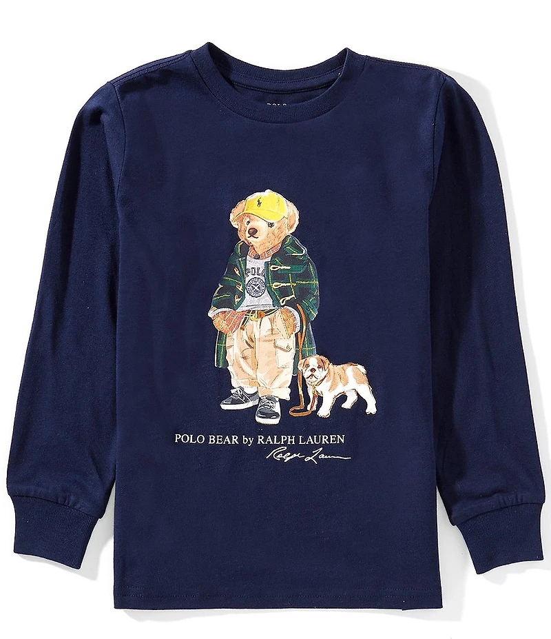 Polo Ralph Lauren Little Boys Long-Sleeve Polo Bear Jersey T-Shirt