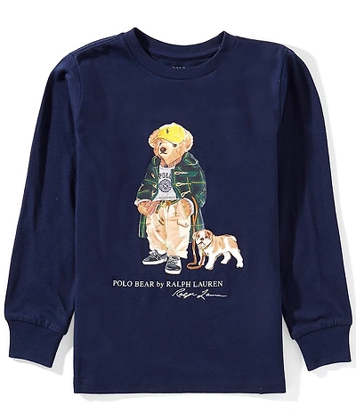 Polo Ralph Lauren Little Boys Long-Sleeve Polo Bear Jersey T-Shirt