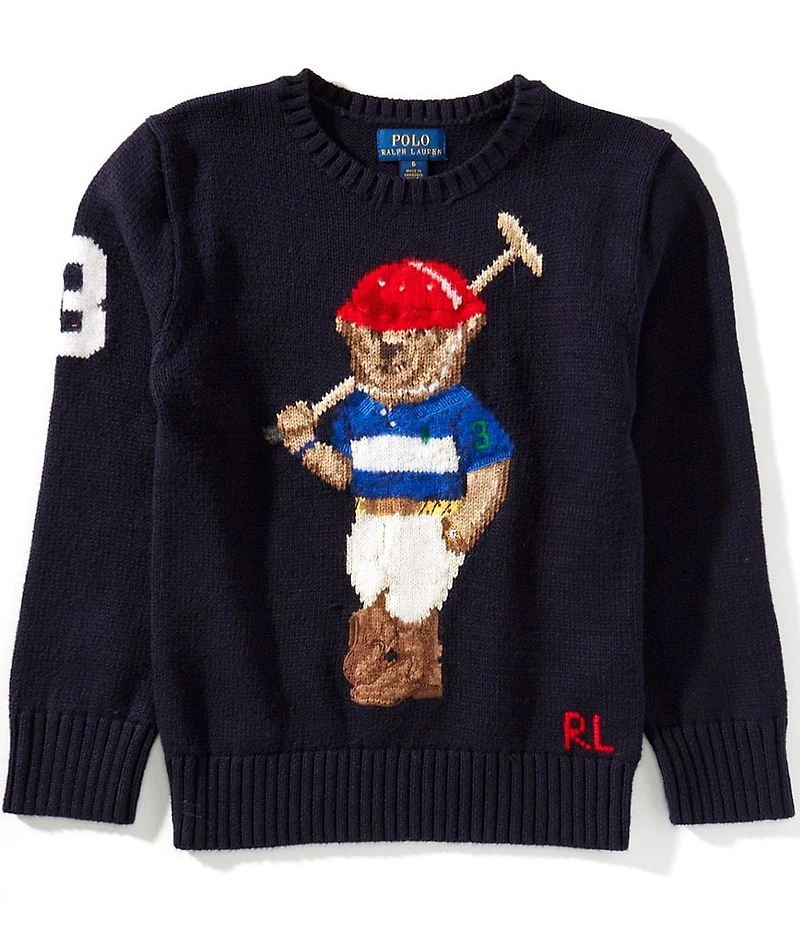 Polo Ralph Lauren Little Boys Long-Sleeve Polo Bear Sweater