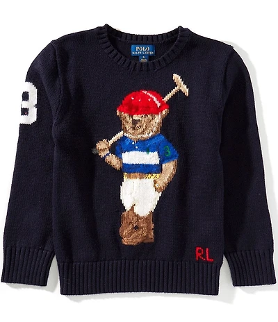 Polo Ralph Lauren Little Boys Long-Sleeve Polo Bear Sweater