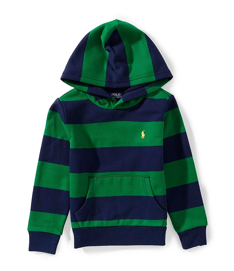 Polo Ralph Lauren Little Boys Long-Sleeve Rugby-Stripe Fleece Hoodie