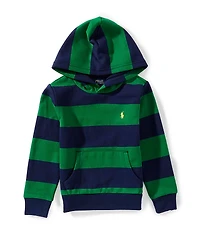 Polo Ralph Lauren Little Boys Long-Sleeve Rugby-Stripe Fleece Hoodie