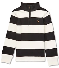 Polo Ralph Lauren Little Boys Long-Sleeve Striped Interlock Pullover