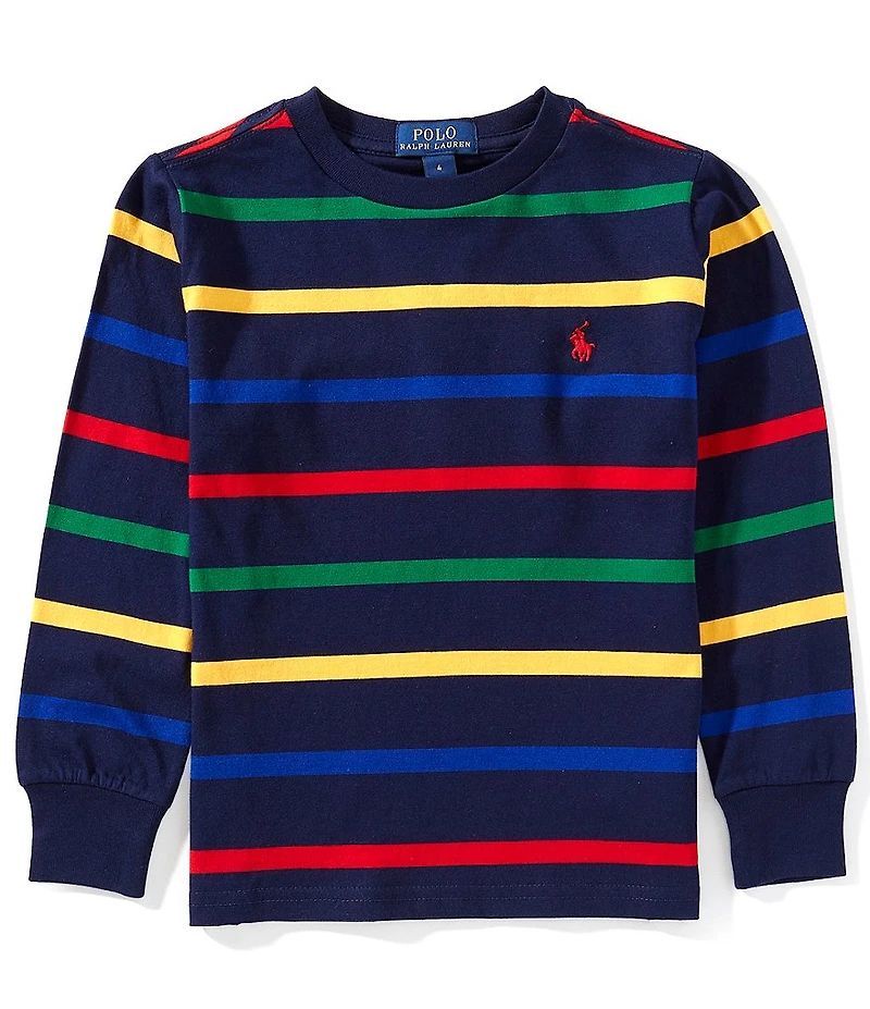 Polo Ralph Lauren Little Boys Long-Sleeve Striped Jersey T-Shirt