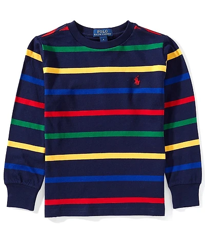 Polo Ralph Lauren Little Boys Long-Sleeve Striped Jersey T-Shirt