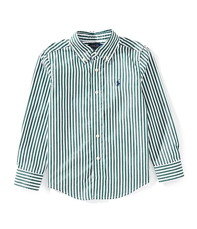 Polo Ralph Lauren Little Boys Long-Sleeve Striped Poplin Shirt