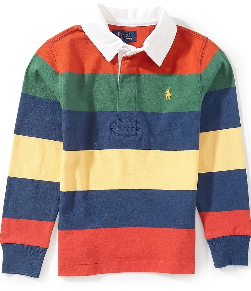 Polo Ralph Lauren Little Boys Long-Sleeve Striped Rugby Shirt