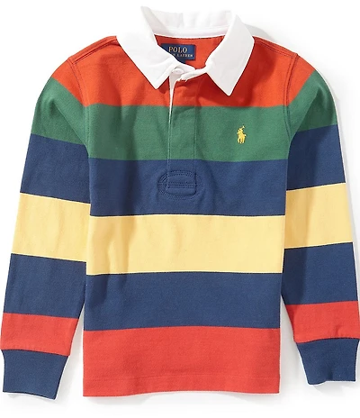 Polo Ralph Lauren Little Boys Long-Sleeve Striped Rugby Shirt