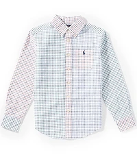 Polo Ralph Lauren Little Boys Long-Sleeve Tattersall Oxford Fun Shirt