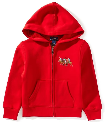 Polo Ralph Lauren Little Boys Long-Sleeve Triple-Pony Fleece Hooded Jacket
