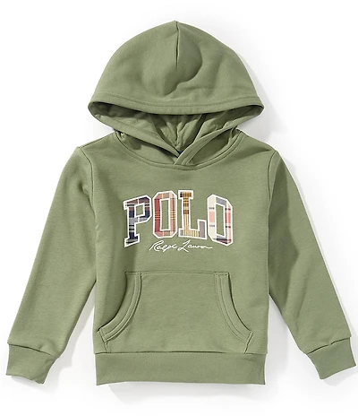Polo Ralph Lauren Little Boys Madras-Logo French Terry Hoodie