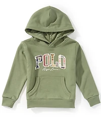 Polo Ralph Lauren Little Boys Madras-Logo French Terry Hoodie