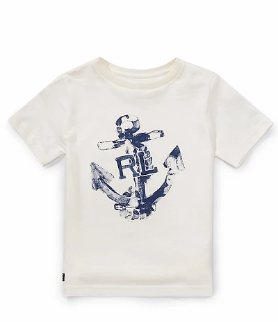 Polo Ralph Lauren Little Boys Short-Sleeve Anchor-Print Jersey T-Shirt